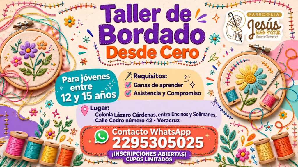 TALLER DE BORDADO DESDE CERO