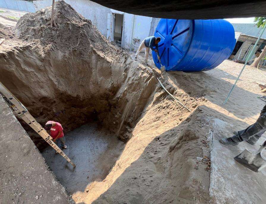 Excavación para la cisterna