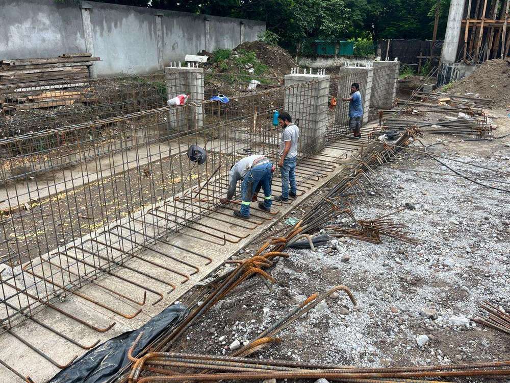 Armado de acero de zapatas y muros
