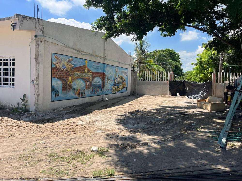 Trabajos junto al templo actual
